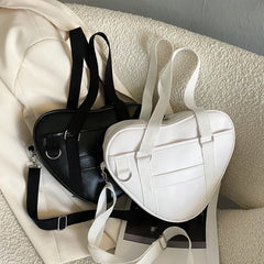 Women's Heart Shaped Shoulder Bag PU Leather Crossbody Tote Handbags