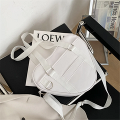 Women's Heart Shaped Shoulder Bag PU Leather Crossbody Tote Handbags