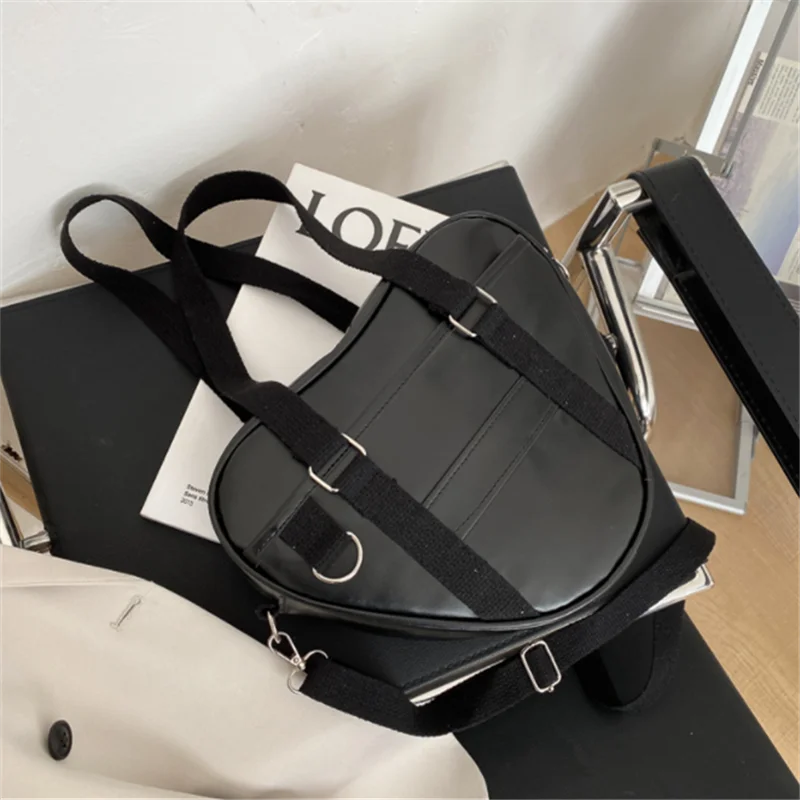 Women's Heart Shaped Shoulder Bag PU Leather Crossbody Tote Handbags