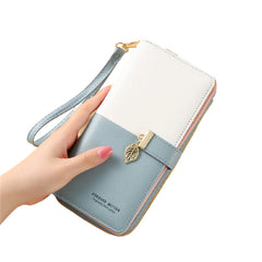 Women's PU Wallet Mini Handheld Money Pouch with Lanyard