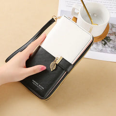 Women's PU Wallet Mini Handheld Money Pouch with Lanyard