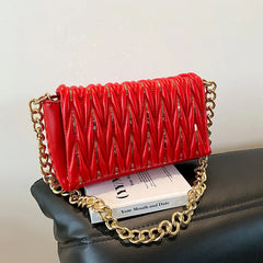 Sequins Chain Shoulder Bag for Women Square Satchel Handbag Purse Tote