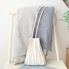 Women's Solid Pleated Crossbody Phone Bag Soft PU Leather Mini Ladies Purses