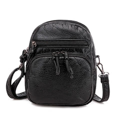 Women's Soft Leather Shoulder Bag Large Capacity Messenger Bag