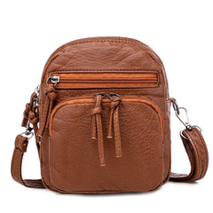 Women's Soft Leather Shoulder Bag Large Capacity Messenger Bag