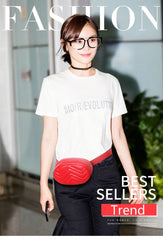 Women's Round Leather Waist Bag Shoulder Crossbody Chest Hip Purse