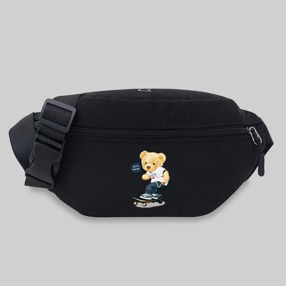 Bear Series Waist Bag Chest Messenger Outdoor Sport Crossbody Phone Purses