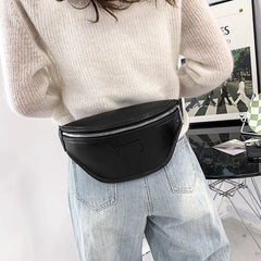 Women's Waist Bag PU Leather Belt Bags Shoulder Crossbody Chest Bag