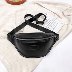 Women's Waist Bag PU Leather Belt Bags Shoulder Crossbody Chest Bag