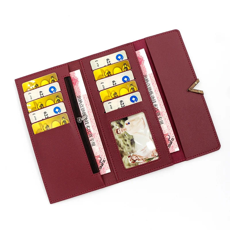 Women's Pu Long Wallet with Card Bag Handbag