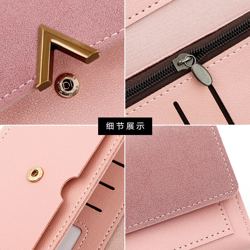 Women's Pu Long Wallet with Card Bag Handbag