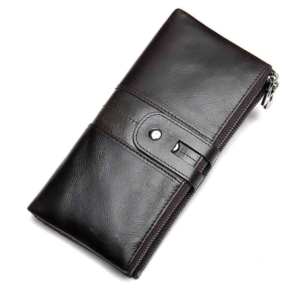 Women's Long Zipper Leather Wallet Hasp Ladies Purses