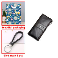 Women's Long Zipper Leather Wallet Hasp Ladies Purses