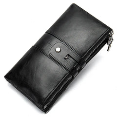 Women's Long Zipper Leather Wallet Hasp Ladies Purses