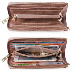 Women's Leather Zero Wallet Large Capacity Handbag