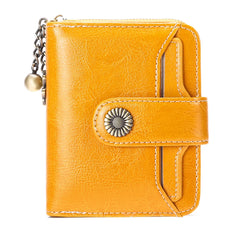 Short Leather Wallet with Large Capacity