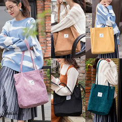 Corduroy Handbag Shoulder Messenger Bag Satchel Tote Purse Bags