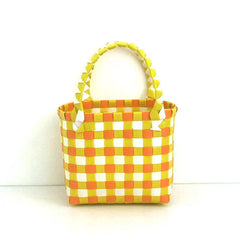 Woven Bag Small Square Plastic Vegetable Basket Bag Handbags for Women