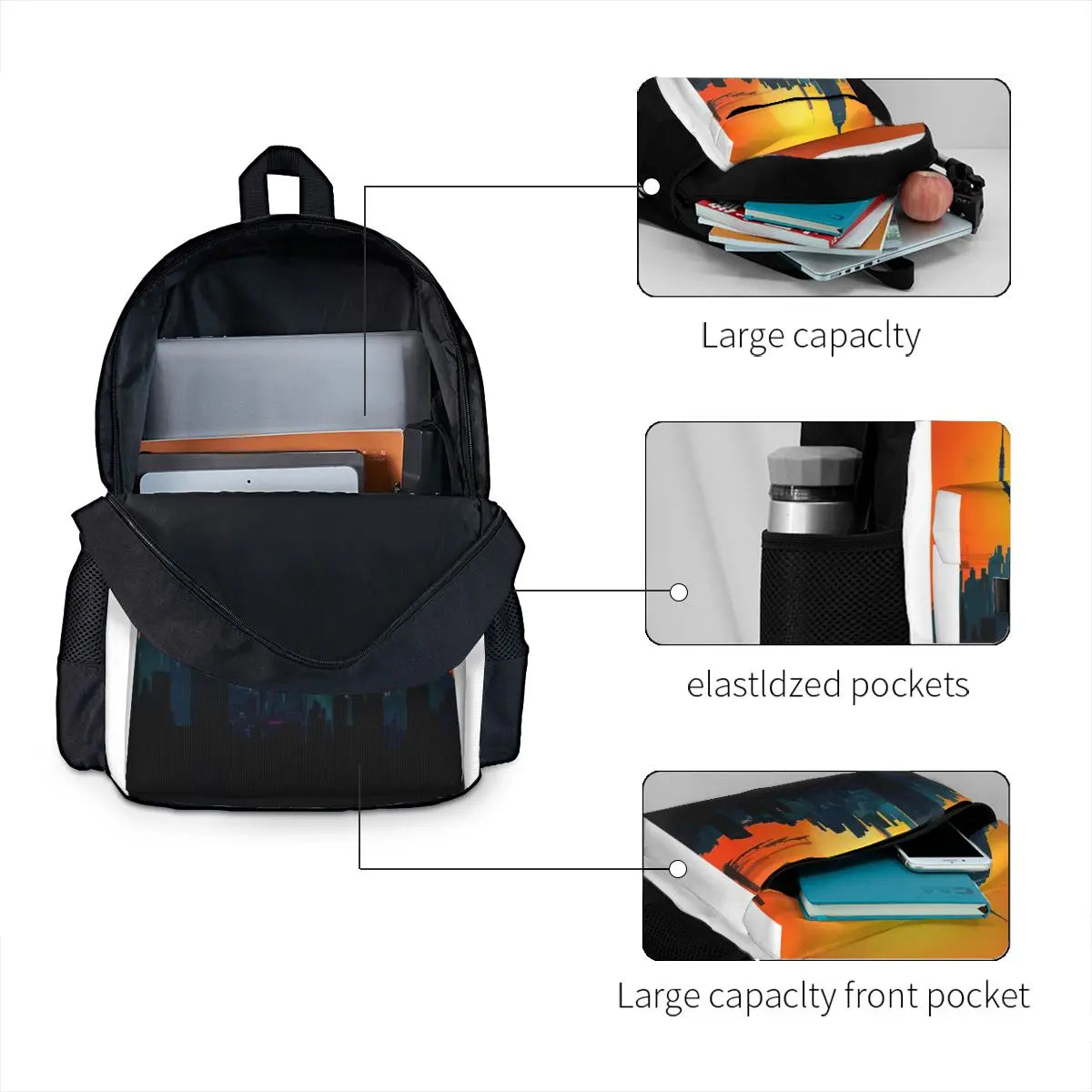 York Sunshine Backpacks Men's and Women's Travel Bags