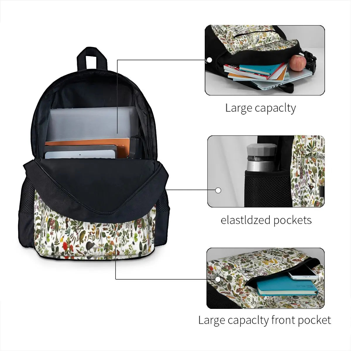 Zealand Biology 2 Backpacks Men's and Women's School Backpack