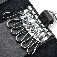 Men's Leather Key Holder Wallet Organizer for Female Bags