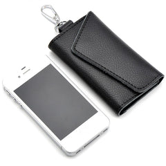 Men's Leather Key Holder Wallet Organizer for Female Bags