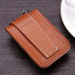 Retro Leather Car Key Bag with Magnetic Buckle
