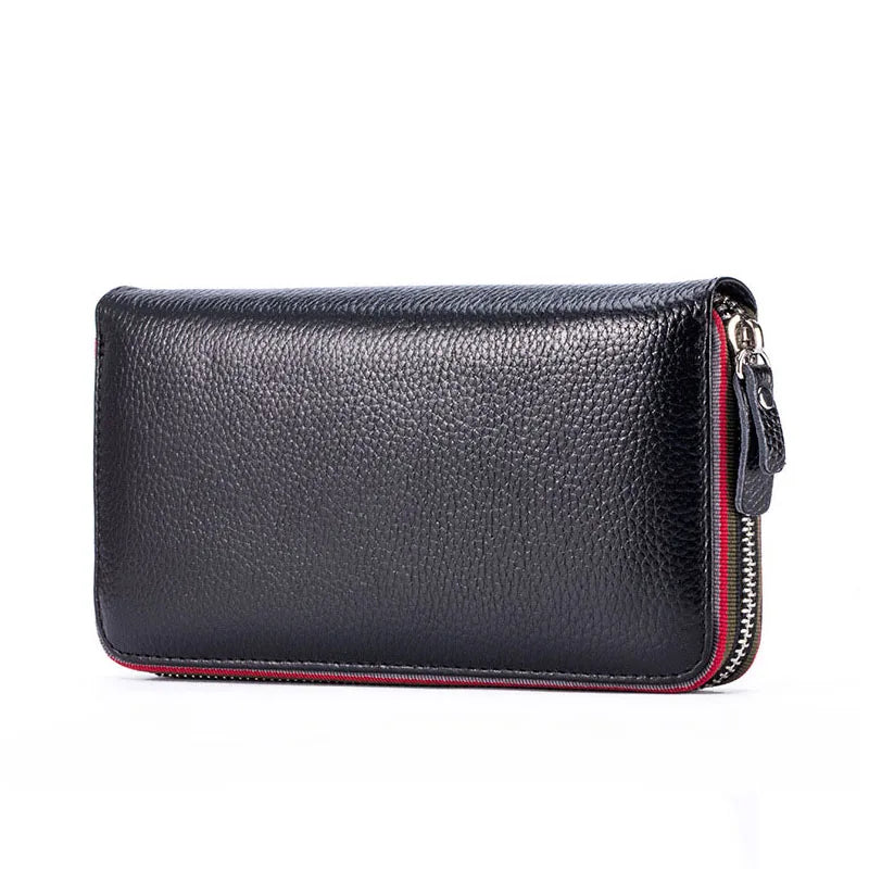 Women Wallet Cow Leather Purse Casual Clutch Money Clips Various Colors