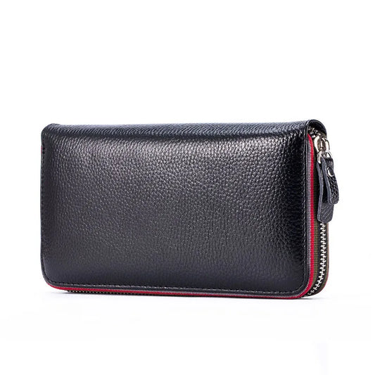 Women Wallet Cow Leather Purse Casual Clutch Money Clips Various Colors