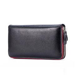 Women Wallet Cow Leather Purse Casual Clutch Money Clips Various Colors