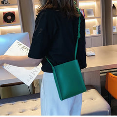 Women Braided Mobile Phone Bag Mini Shoulder Crossbody Purse