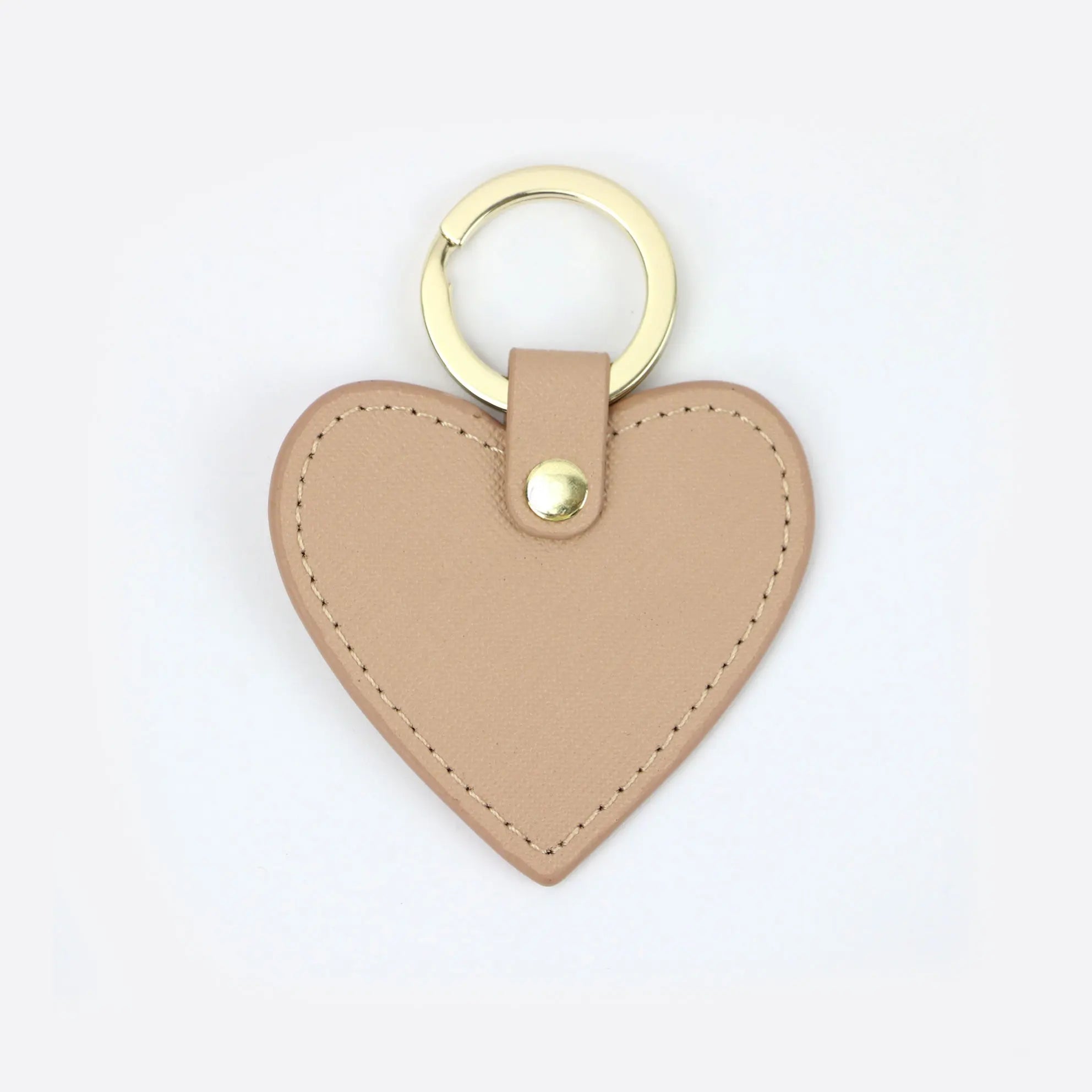 Saffiano Leather Heart Shape Keychain Women Key Holder Female Heart Key Ring