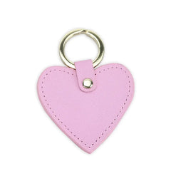 Saffiano Leather Heart Shape Keychain Women Key Holder Female Heart Key Ring