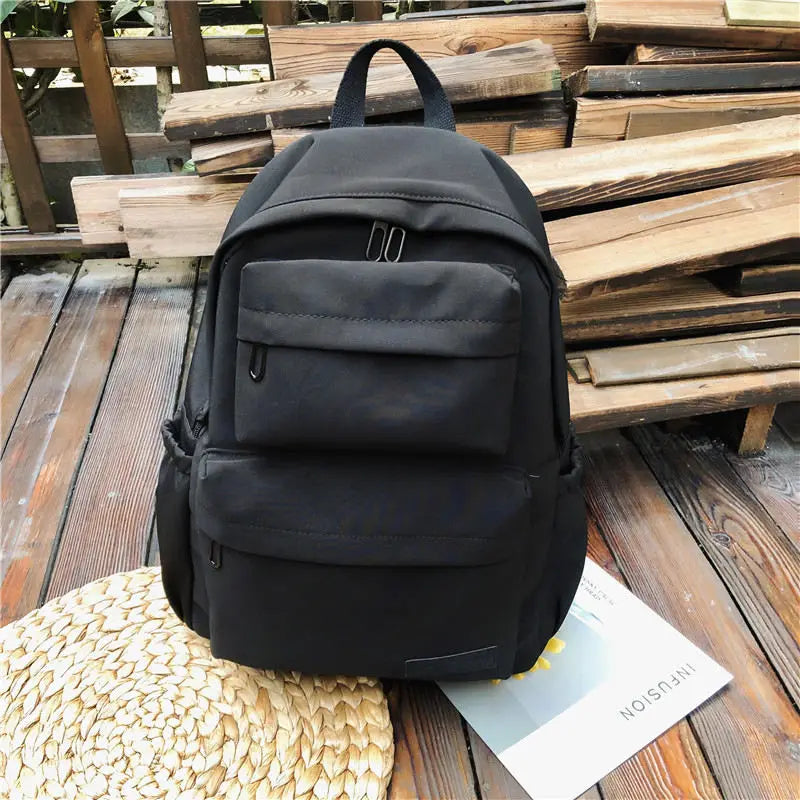Waterproof Nylon Lady Backpack Girl School Bag Lady Travel Backpack