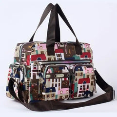 Flower Canvas Bag Handbag Large Capacity Shoulder Bag Messenger Bag