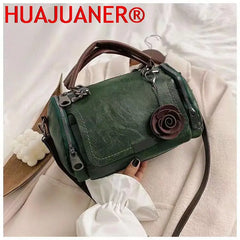 Flowers Pendant Handbag Women's Boston Bag Ladies Crossbody Bag