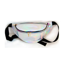 Women Rainbow Laser Purse Translucent Reflective Chest Waist Bag