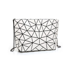 Geometric Splicing Pu Women's Crossbody Shoulder Bag