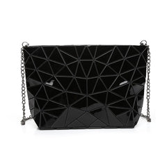 Geometric Splicing Pu Women's Crossbody Shoulder Bag