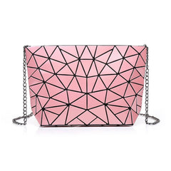 Geometric Splicing Pu Women's Crossbody Shoulder Bag