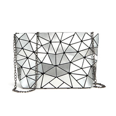 Geometric Splicing Pu Women's Crossbody Shoulder Bag