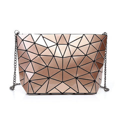 Geometric Splicing Pu Women's Crossbody Shoulder Bag