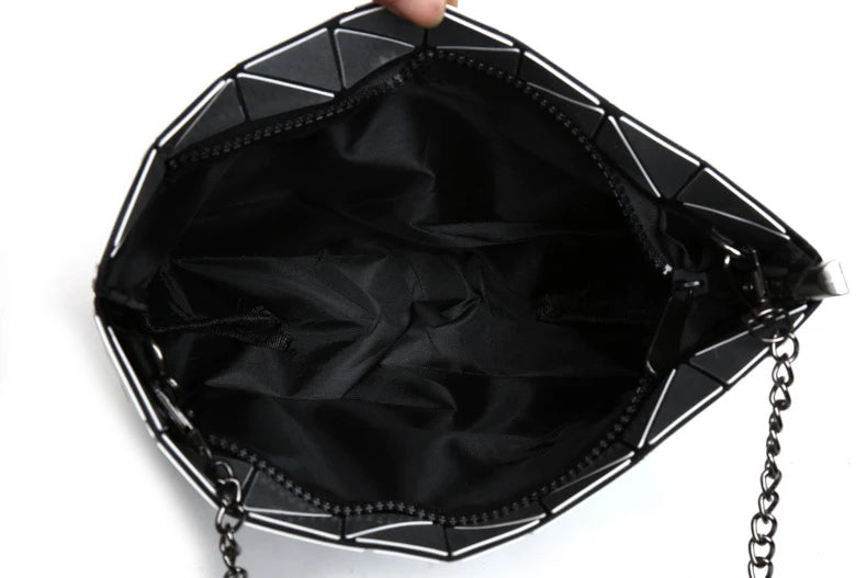 Geometric Splicing Pu Women's Crossbody Shoulder Bag