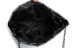 Geometric Splicing Pu Women's Crossbody Shoulder Bag