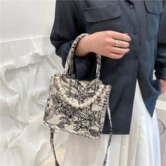 Handbags Flowers Canvas Tote Bag for Women Large Capacity Shopping Bags