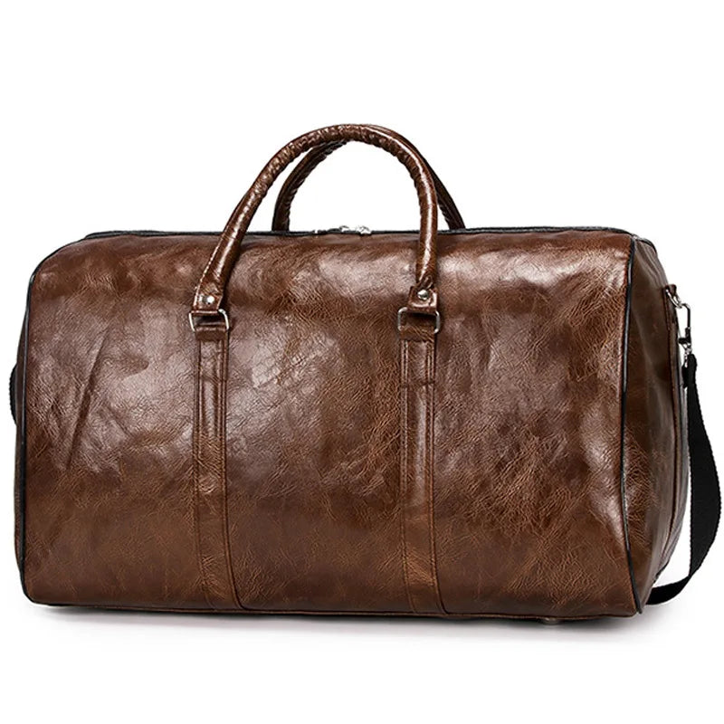 Large Capacity PU Leather Duffel Bag for Travel