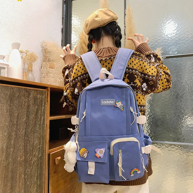 Large-Capacity Waterproof School Bag Backpack for Women