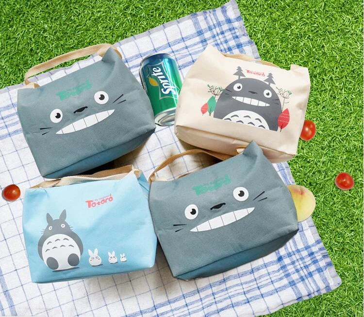 Totoro Lunch Bag Insulated Carry Storage Picnic Bag Pouch Lunch Bag for Women Ki