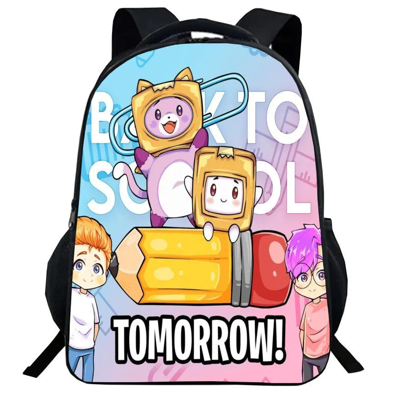 Kids Cartoon Schoolbag Girls Boys 16 Inch Primary Children Backpacks