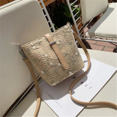 Embroidered Women Bag Holiday Beach Woven Bag Retro Wild Casual Straw Bag